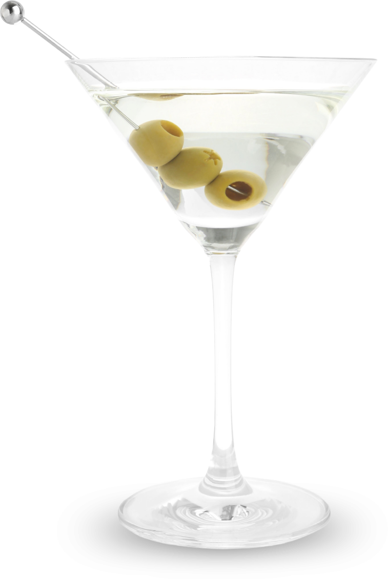 The PPV Martini with olive garnish